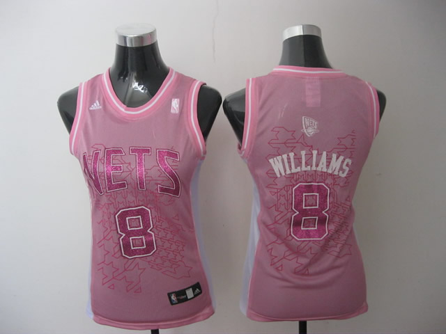  NBA Women New Jersey Nets 8 Deron Williams Swingman Pink Jersey